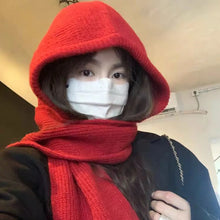 Load image into Gallery viewer, Knitted Winter Balaclava Thickened Hooded Hat Ear Protection Cap One-Piece Winter Accessories Neck Collar Outdoor Sports
