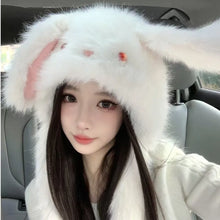 Load image into Gallery viewer, Fashion Warm Winter Hat Woolen Ears Can Move Beanies Hat Ear Protection Cute Rabbit Ear Cap Women
