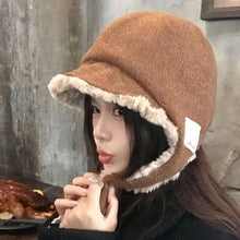 Load image into Gallery viewer, Fashion Thickened Ear Protection Hat Cold Proof Windproof Fleece Cap Thermal Comfortable Warm Hat Outdoor Cycling
