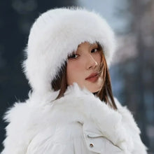 Load image into Gallery viewer, Thickening Winter Women's Warm Fur Hat Without Brim Cold-proof Warm Ear Protection Fisherman Caps Warming Tools Baseball Cap
