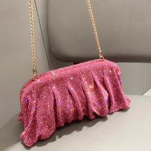 Load image into Gallery viewer, Shiny handle Rhinestones Handmade Evening Clutch Bags New Folds Purses And Handbags Luxury Designer Wedding Party
