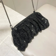 Load image into Gallery viewer, Shiny handle Rhinestones Handmade Evening Clutch Bags New Folds Purses And Handbags Luxury Designer Wedding Party
