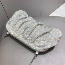 Load image into Gallery viewer, Shiny handle Rhinestones Handmade Evening Clutch Bags New Folds Purses And Handbags Luxury Designer Wedding Party
