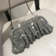 Load image into Gallery viewer, Shiny handle Rhinestones Handmade Evening Clutch Bags New Folds Purses And Handbags Luxury Designer Wedding Party
