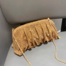 Load image into Gallery viewer, Shiny handle Rhinestones Handmade Evening Clutch Bags New Folds Purses And Handbags Luxury Designer Wedding Party
