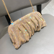 Load image into Gallery viewer, Shiny handle Rhinestones Handmade Evening Clutch Bags New Folds Purses And Handbags Luxury Designer Wedding Party
