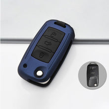 Load image into Gallery viewer, Silicon Carbon Fiber Car Key Cover Case For Golf Bora Jetta POLO Passat B5 B6 Skoda Octavia A5 Fabia SEAT Ibiza
