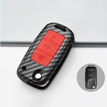 Load image into Gallery viewer, Silicon Carbon Fiber Car Key Cover Case For Golf Bora Jetta POLO Passat B5 B6 Skoda Octavia A5 Fabia SEAT Ibiza
