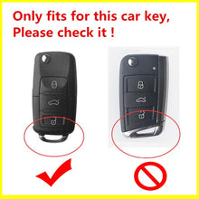 Load image into Gallery viewer, Silicon Carbon Fiber Car Key Cover Case For Golf Bora Jetta POLO Passat B5 B6 Skoda Octavia A5 Fabia SEAT Ibiza
