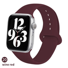 Load image into Gallery viewer, Silicone Strap For Apple Watch band 6 44mm 42mm 40mm 38mm Smart rubber watchband bracelet iWatch band for Series 6 SE 5 4 3 2 se
