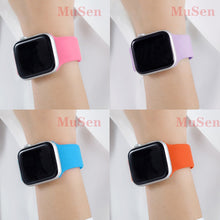 Load image into Gallery viewer, Silicone Strap For Apple Watch band 6 44mm 42mm 40mm 38mm Smart rubber watchband bracelet iWatch band for Series 6 SE 5 4 3 2 se
