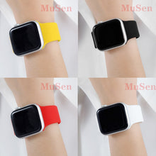 Load image into Gallery viewer, Silicone Strap For Apple Watch band 6 44mm 42mm 40mm 38mm Smart rubber watchband bracelet iWatch band for Series 6 SE 5 4 3 2 se

