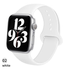 Load image into Gallery viewer, Silicone Strap For Apple Watch band 6 44mm 42mm 40mm 38mm Smart rubber watchband bracelet iWatch band for Series 6 SE 5 4 3 2 se

