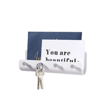 Load image into Gallery viewer, Simple U-shaped Wall Hanging Hook Rack Nail Free Belt 4 Hook Storage Rack Home Creative Multi-Purpose Key Hook
