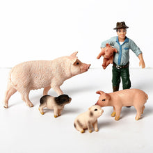 Load image into Gallery viewer, Simulated wild boar Pig Model Farm Animal Pig Family Set Figurines Action Figure Educational Toys for kids Home Decor
