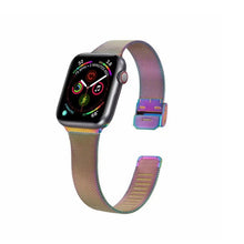 Load image into Gallery viewer, Slim Watch Band for Apple Watch SE 6/5/4 40MM 44MM Metal Bracelet Loop Strap for iWatch Series 3/2/1 38MM 40MM Wrist Watchband
