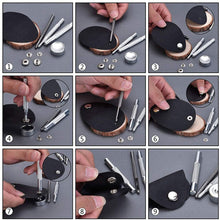 Load image into Gallery viewer, Snap Fasteners Kit 12.5mm Metal Snap Buttons for Clothing Craft Bag Shoes Collar Belt Jeans Perfect Fit Adjust Button DIY Tailor
