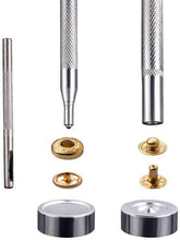 Load image into Gallery viewer, Snap Fasteners Kit 12.5mm Metal Snap Buttons for Clothing Craft Bag Shoes Collar Belt Jeans Perfect Fit Adjust Button DIY Tailor

