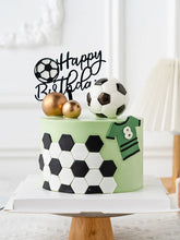 Load image into Gallery viewer, Soccer Cake Topper Inserts Boys Girls Soccer Team Happy Birthday Cake Decorations Baking Party football birthday decoration
