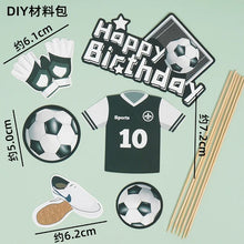 Load image into Gallery viewer, Soccer Cake Topper Inserts Boys Girls Soccer Team Happy Birthday Cake Decorations Baking Party football birthday decoration
