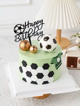 Load image into Gallery viewer, Soccer Cake Topper Inserts Boys Girls Soccer Team Happy Birthday Cake Decorations Baking Party football birthday decoration
