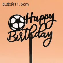 Load image into Gallery viewer, Soccer Cake Topper Inserts Boys Girls Soccer Team Happy Birthday Cake Decorations Baking Party football birthday decoration
