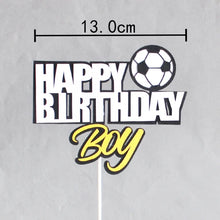 Load image into Gallery viewer, Soccer Cake Topper Inserts Boys Girls Soccer Team Happy Birthday Cake Decorations Baking Party football birthday decoration
