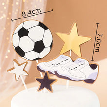 Load image into Gallery viewer, Soccer Cake Topper Inserts Boys Girls Soccer Team Happy Birthday Cake Decorations Baking Party football birthday decoration

