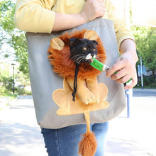 Load image into Gallery viewer, Soft Pet Carriers Lion Design Portable Breathable Bag Cat Dog Carrier Bags Outgoing Travel Pets Handbag With Safety Zippers

