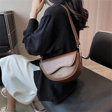 Load image into Gallery viewer, Solid Color PU Leather Women's Crossbody Bag With Stylish Red Wide Shoulder Strap Fashionable Shoulder Underarm Bag
