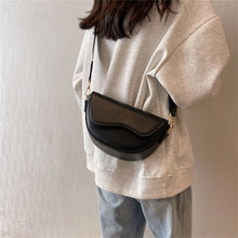 Load image into Gallery viewer, Solid Color PU Leather Women's Crossbody Bag With Stylish Red Wide Shoulder Strap Fashionable Shoulder Underarm Bag
