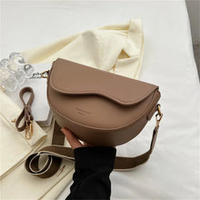 Load image into Gallery viewer, Solid Color PU Leather Women's Crossbody Bag With Stylish Red Wide Shoulder Strap Fashionable Shoulder Underarm Bag
