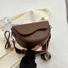 Load image into Gallery viewer, Solid Color PU Leather Women's Crossbody Bag With Stylish Red Wide Shoulder Strap Fashionable Shoulder Underarm Bag
