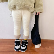 Load image into Gallery viewer, Solid Kids Girls Leggings Cotton Knit Leggings for Girls Winter Baby Pants Warm Thick Plus Velvet Toddler Girls Leggings LZ543
