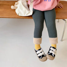 Load image into Gallery viewer, Solid Kids Girls Leggings Cotton Knit Leggings for Girls Winter Baby Pants Warm Thick Plus Velvet Toddler Girls Leggings LZ543

