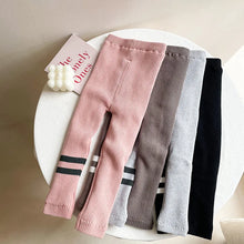 Load image into Gallery viewer, Solid Kids Girls Leggings Cotton Knit Leggings for Girls Winter Baby Pants Warm Thick Plus Velvet Toddler Girls Leggings LZ543
