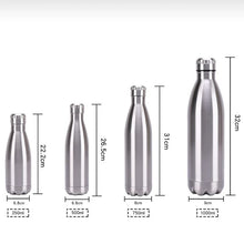 Load image into Gallery viewer, Stainless Steel Water Bottles 12oz 17oz 26oz 35oz Sports Thermos Insulated Bottles Keep Cold for 24 Hours and hot for 12 Hours
