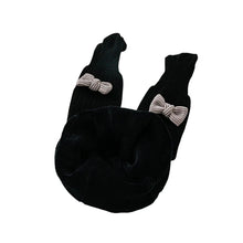 Load image into Gallery viewer, Suefunskry Toddler Girl Knitted Leggings Elastic Band Bow Decora Tights Fleece-lined Thick Pantyhose Winter Warm Stockings
