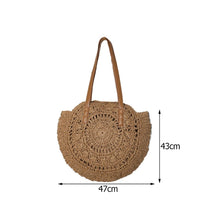 Load image into Gallery viewer, Summer Straw Bags for Women Straw Shoulder Bags Rattan Woven Top Handle Bag Hollow Raffia Crochet Beach Bag Casual Handbags 2023
