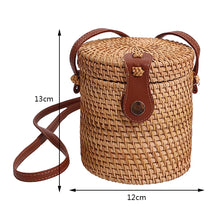 Load image into Gallery viewer, Summer Straw Bags for Women Straw Shoulder Bags Rattan Woven Top Handle Bag Hollow Raffia Crochet Beach Bag Casual Handbags 2023
