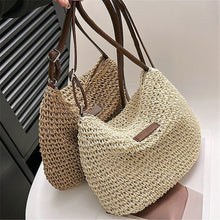 Load image into Gallery viewer, Summer Straw Crossbody Bag 2024 Ladies Beach Holiday Woven Totes Casual Bag Women Shoulder Handbags Messenger Purse Shopping Bag
