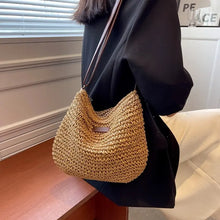 Load image into Gallery viewer, Summer Straw Crossbody Bag 2024 Ladies Beach Holiday Woven Totes Casual Bag Women Shoulder Handbags Messenger Purse Shopping Bag
