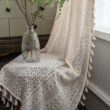 Load image into Gallery viewer, Crochet Curtain Translucent Living Room Curtains Boho Chic Crochet Knitted Window Curtains Translucent Curtain For Bedroom
