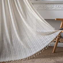 Load image into Gallery viewer, Crochet Curtain Translucent Living Room Curtains Boho Chic Crochet Knitted Window Curtains Translucent Curtain For Bedroom
