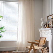 Load image into Gallery viewer, Crochet Curtain Translucent Living Room Curtains Boho Chic Crochet Knitted Window Curtains Translucent Curtain For Bedroom
