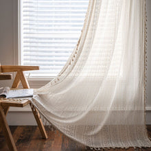 Load image into Gallery viewer, Crochet Curtain Translucent Living Room Curtains Boho Chic Crochet Knitted Window Curtains Translucent Curtain For Bedroom
