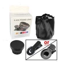 Load image into Gallery viewer, TOKOHANSUN Phone Lens Kit 0.45x Super Wide Angle &amp; 12.5x Super Macro Lens HD Camera Lentes for iPhone 6S 7 Xiaomi All Cellphone
