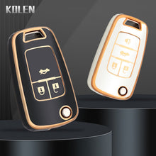 Load image into Gallery viewer, TPU Car Flip Key Case Cover Shell For Chevrolet Cruze Aveo Trax Sail Malibu Captiva Opel Vauxhall Astra J Corsa Insignia Mokka
