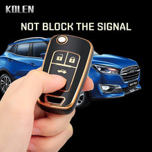 Load image into Gallery viewer, TPU Car Flip Key Case Cover Shell For Chevrolet Cruze Aveo Trax Sail Malibu Captiva Opel Vauxhall Astra J Corsa Insignia Mokka
