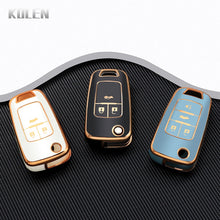 Load image into Gallery viewer, TPU Car Flip Key Case Cover Shell For Chevrolet Cruze Aveo Trax Sail Malibu Captiva Opel Vauxhall Astra J Corsa Insignia Mokka
